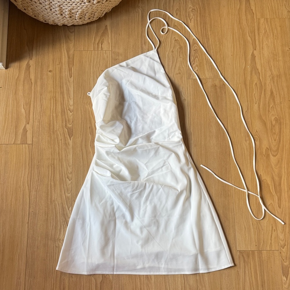 Showpo White One Shoulder Dress